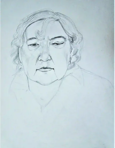 Eine alte Frau Bleistift, 42 x 30, 2010
