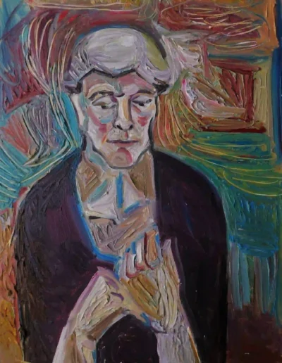 Eine alte Frau, Öl, 70 x 50, 2016
