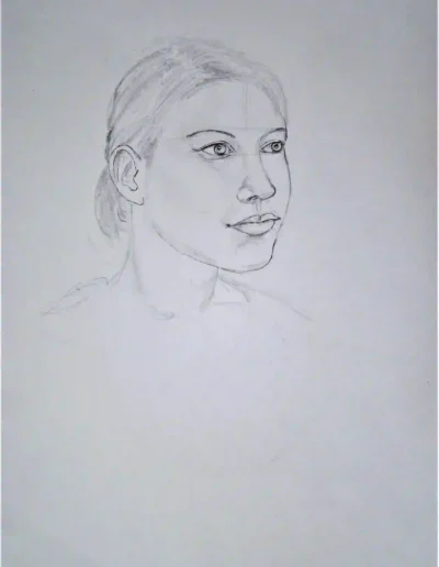 Eine junge Frau II Bleistift, 42 x 30, 2012